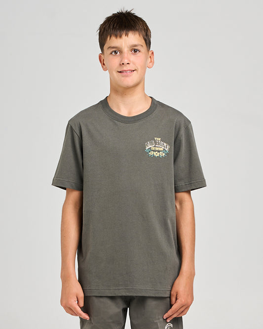 Mad Hueys Stay Frothing Tee Charcoal
