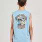 Mad Hueys Stay Frothing Muscle Tee Steel Blue