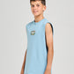 Mad Hueys Stay Frothing Muscle Tee Steel Blue