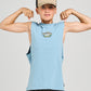 Mad Hueys Stay Frothing Muscle Tee Steel Blue