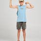 Mad Hueys Stay Frothing Muscle Tee Steel Blue