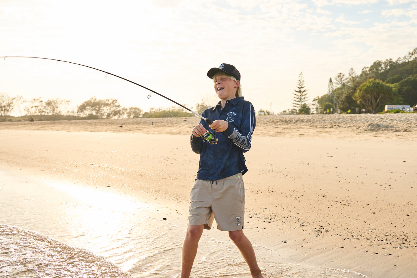 Mad Hueys Fishing Jersey Sailor Anchor UPF 50+ Long Sleeve Navy