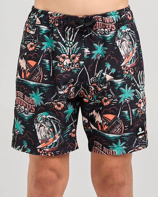 Mad Hueys She'll Be Right Volley Short Black