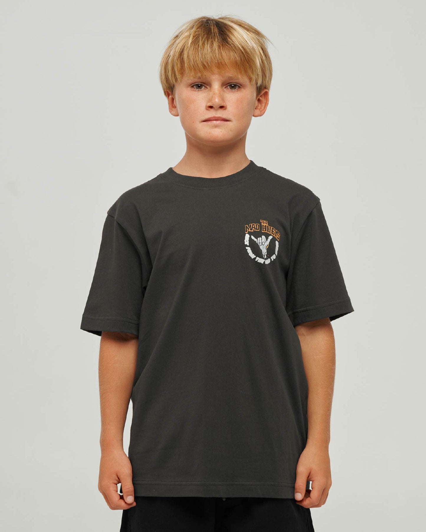 Mad Hueys Shred Dead Tee Vintage Black