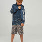 Mad Hueys Dragon Captain Youth UPF 50+ Fishing Jersey Navy