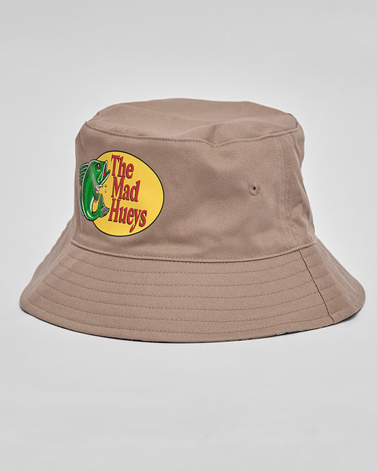 Mad Hueys Pro Hueys Reversible Bucket Hat Taupe