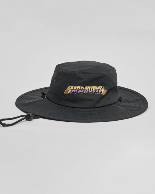 Mad Hueys Surfing Hueys Wide Brim Hat Vintage Black