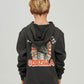 Mad Hueys Godzilla Forever Hooded Pullover Vintage Black