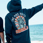 Mad Hueys Godzilla Forever Hooded Pullover Vintage Black