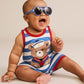 Huxbaby Nautical Stripe Sitting Hux Romper