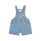 Huxbaby Knit Denim Short Overalls