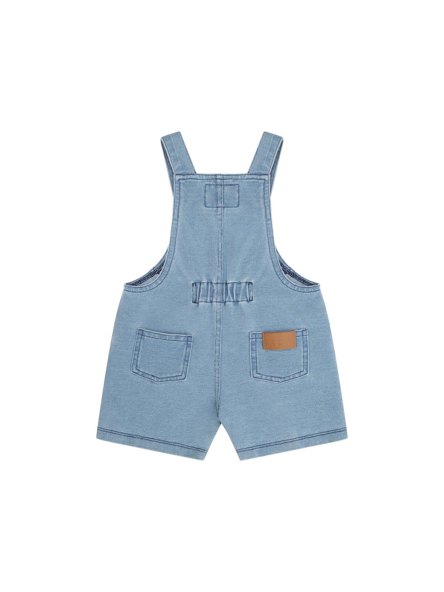 Huxbaby Knit Denim Short Overalls