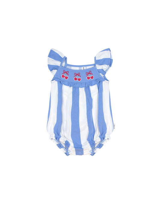 Huxbaby Seaside Cherry Stripe Playsuit