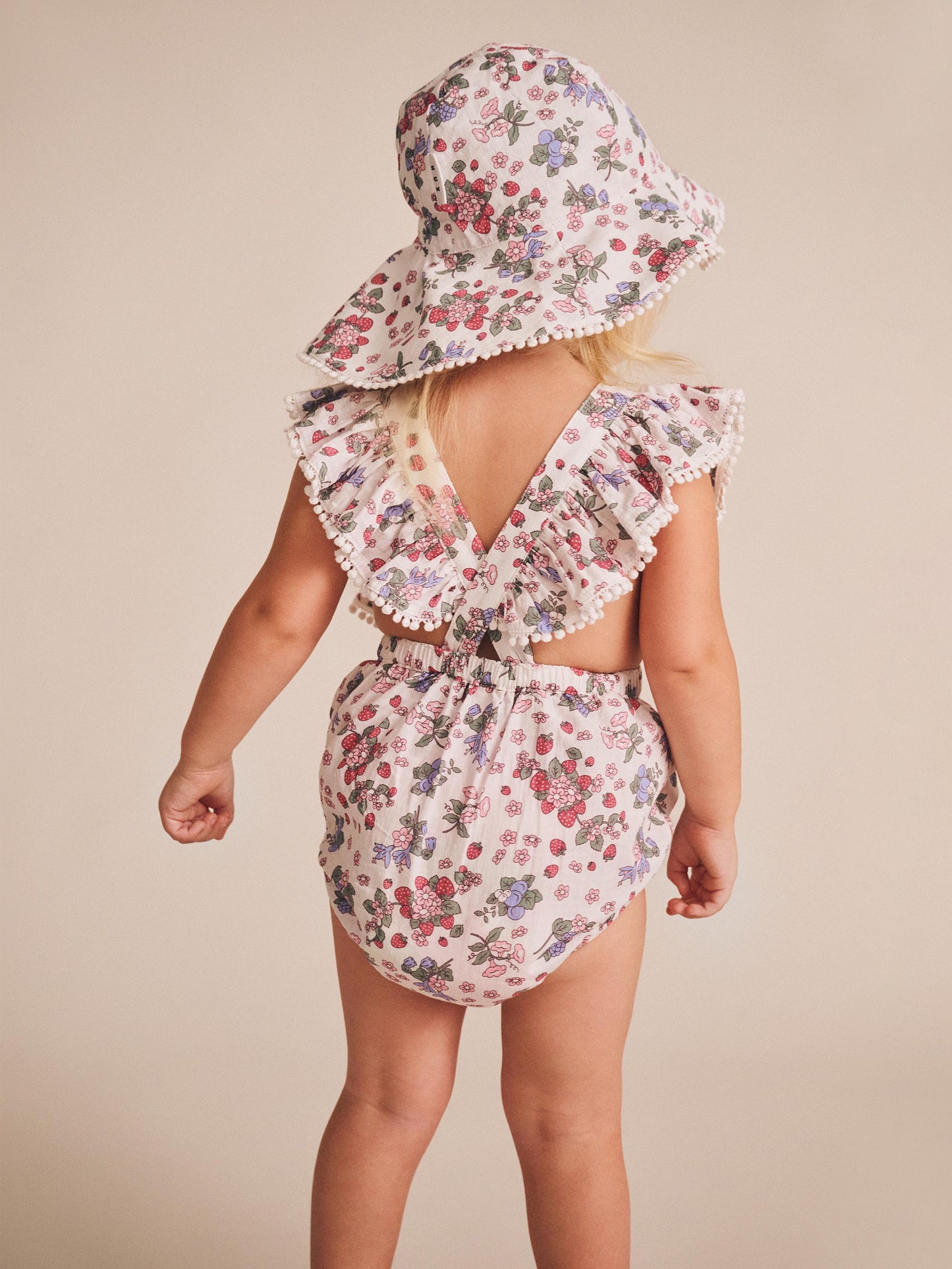 Huxbaby Stawberry Garden Playsuit Cream