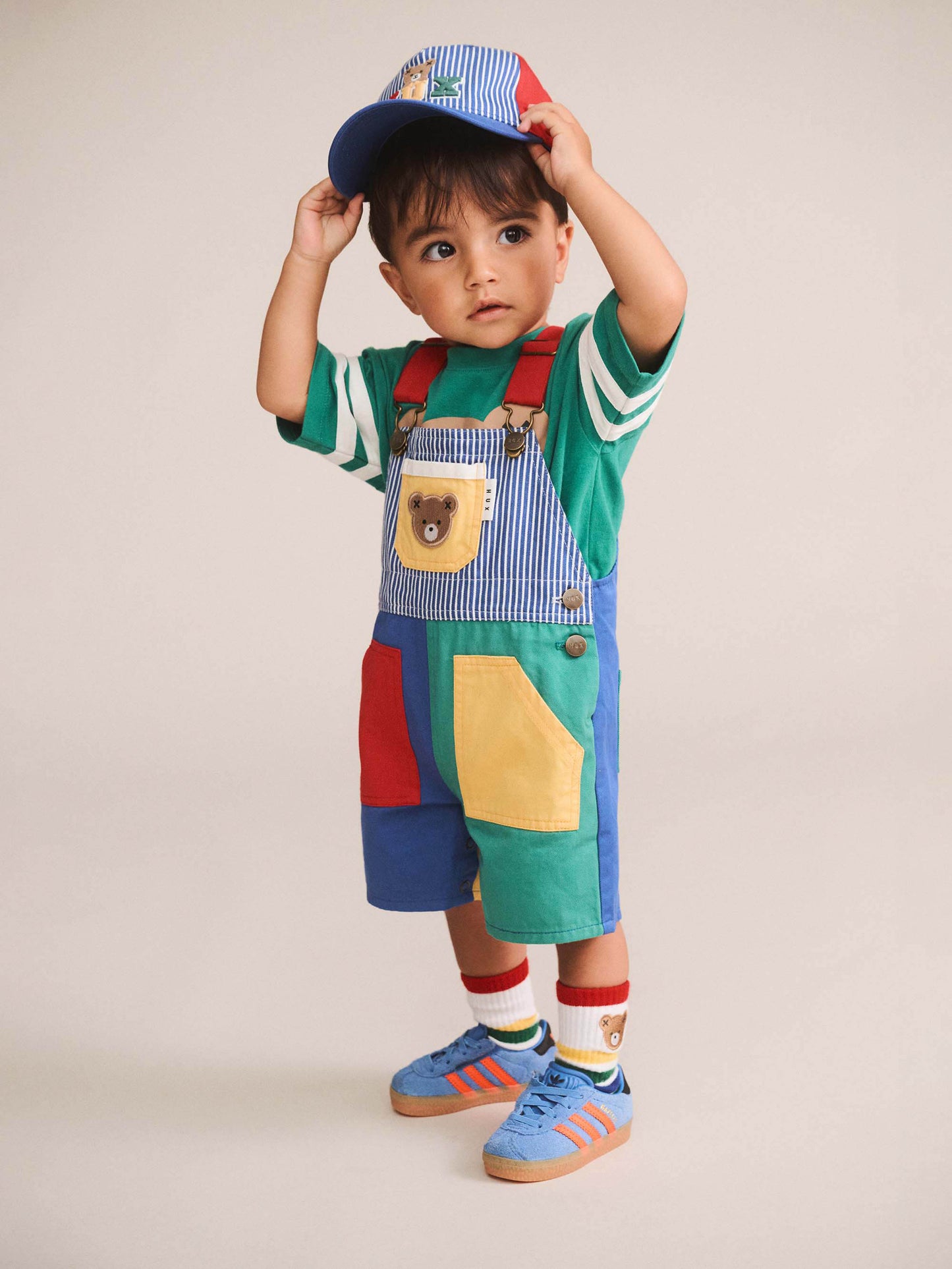 Huxbaby Colour Block Pocket Shortall | Overall