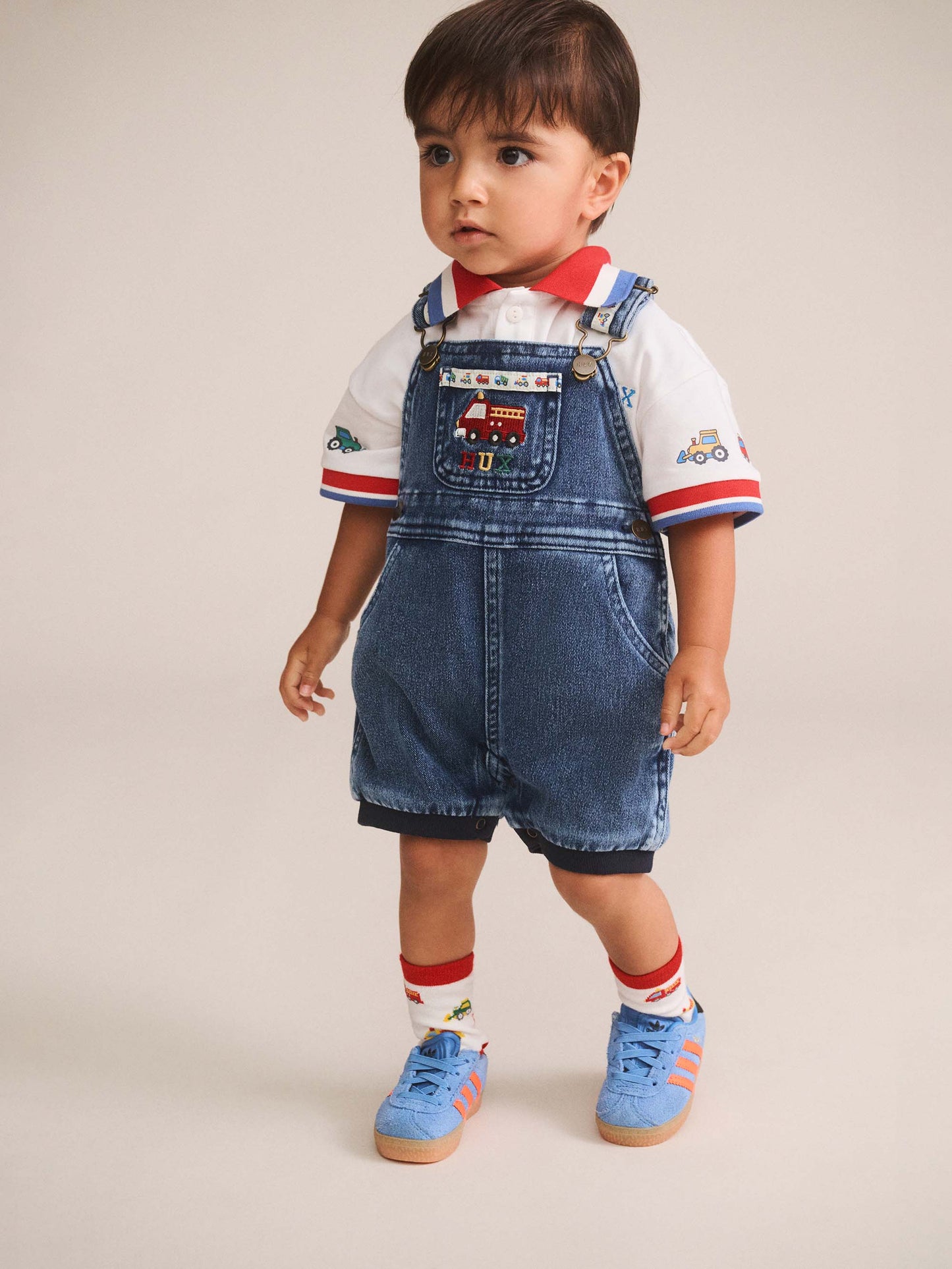 Huxbaby Construction Hux Knit Romper | Overall
