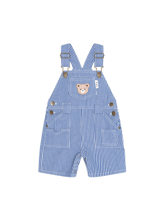 Huxbaby Cobalt Stripe Carpenter Shortall | Overall