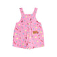 Huxbaby Pink Fruit Emoji Short Overalls