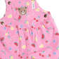 Huxbaby Pink Fruit Emoji Short Overalls