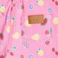 Huxbaby Pink Fruit Emoji Short Overalls