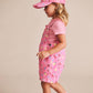 Huxbaby Pink Fruit Emoji Short Overalls