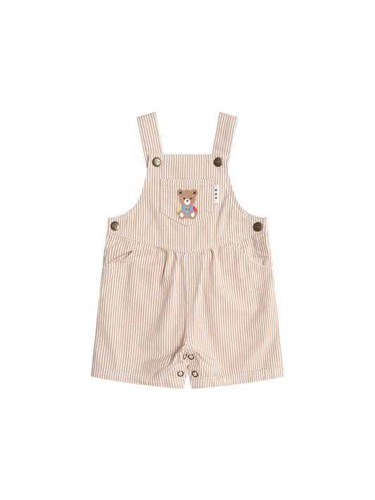 Huxbaby Sandbox Stripe Short Overalls