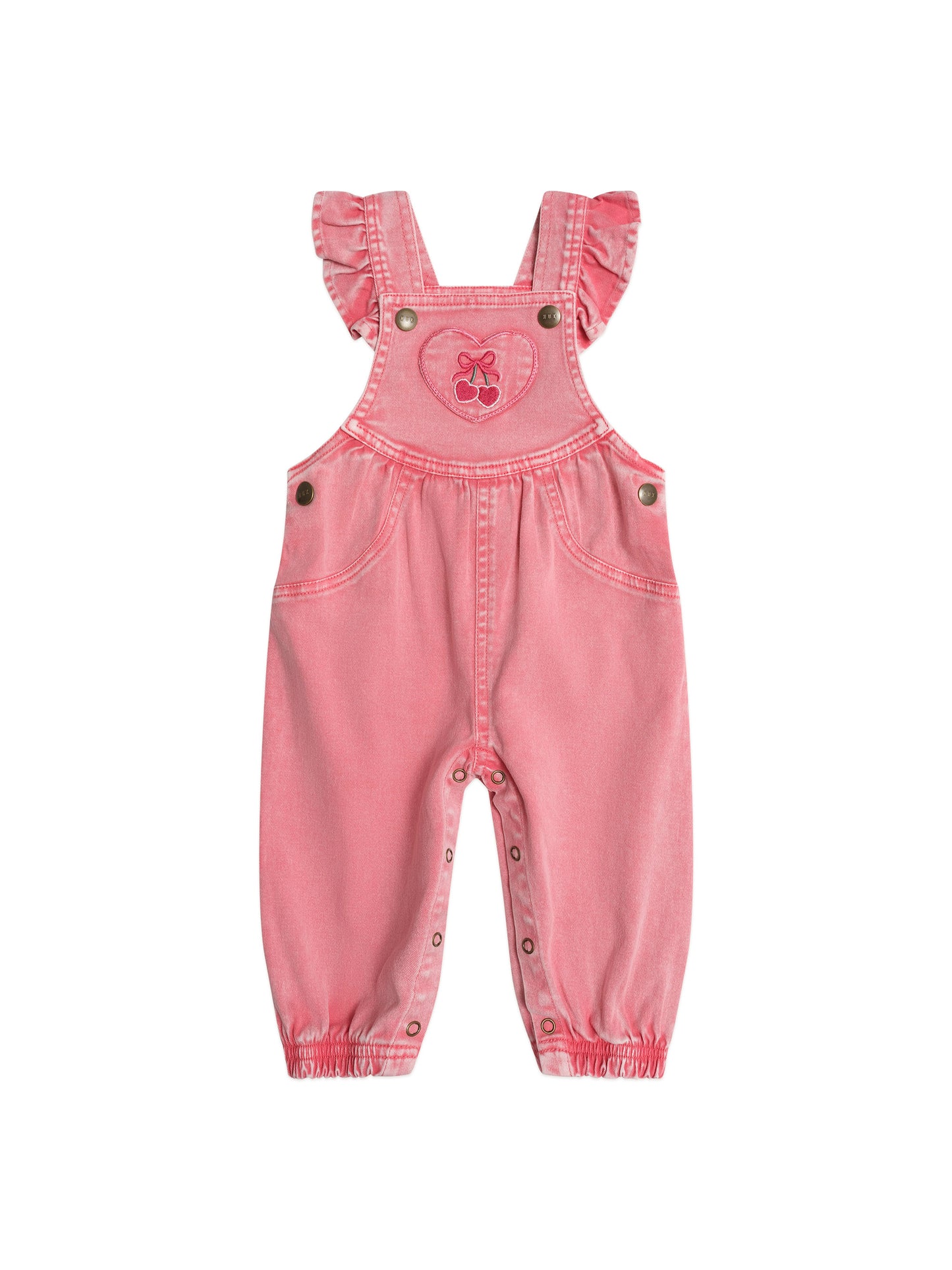Huxbaby Cherry Heart Vintage Overalls