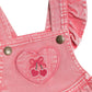Huxbaby Cherry Heart Vintage Overalls