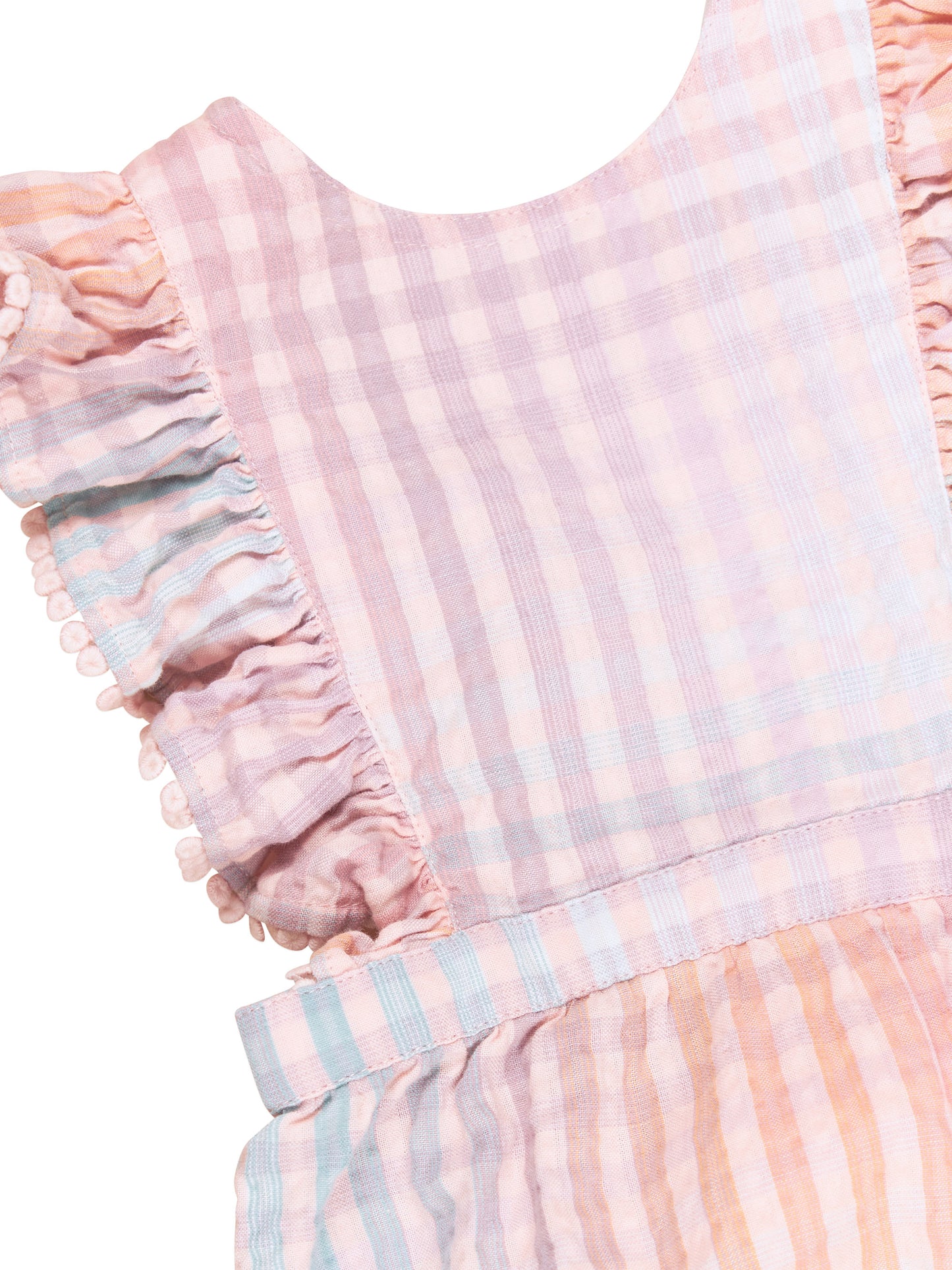 Huxbaby Rainbow Check Frill Playsuit