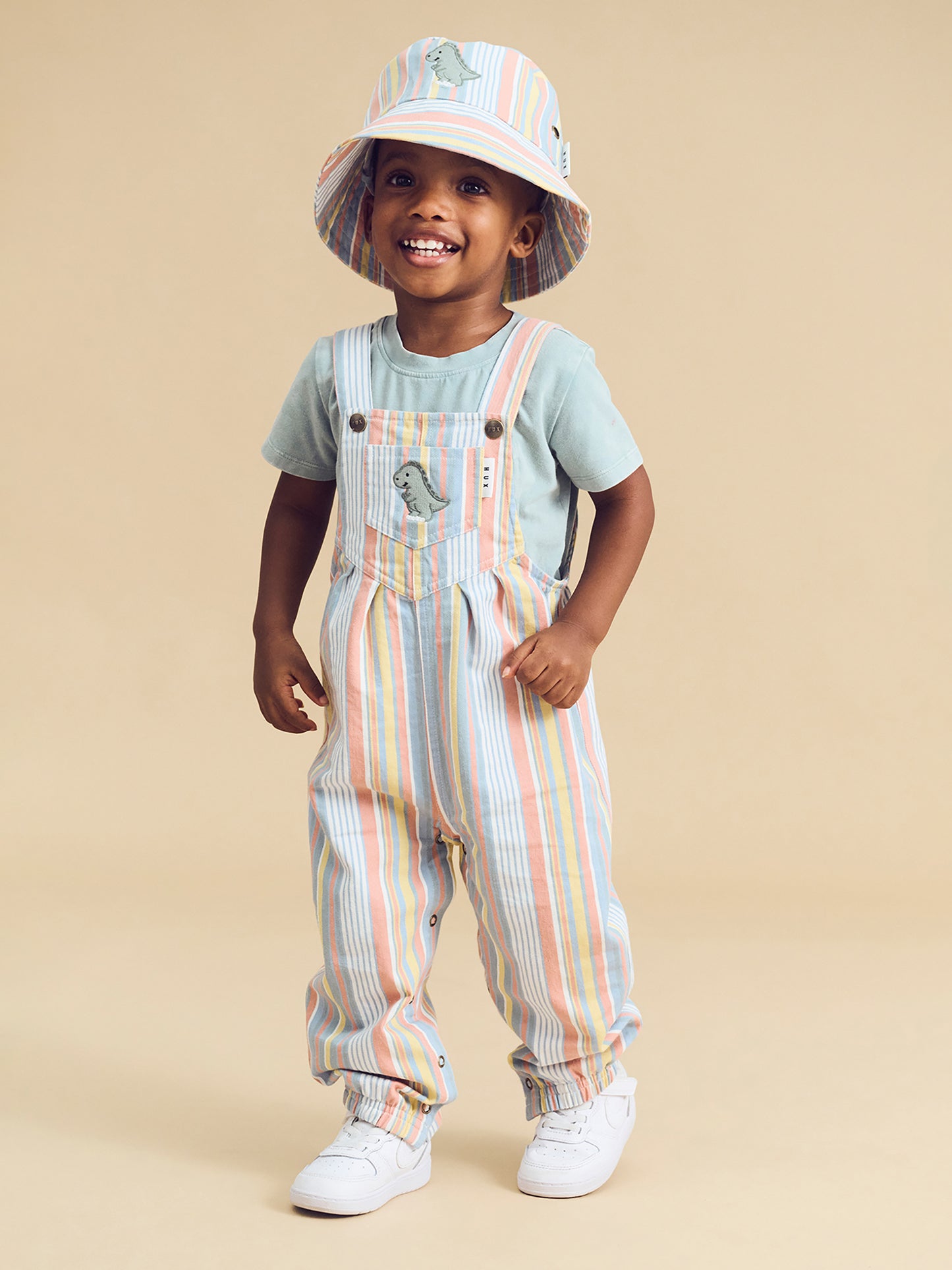 Huxbaby Vintage Stripe Overall Multi