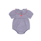 Huxbaby Ink Stripe Rib Collar Romper