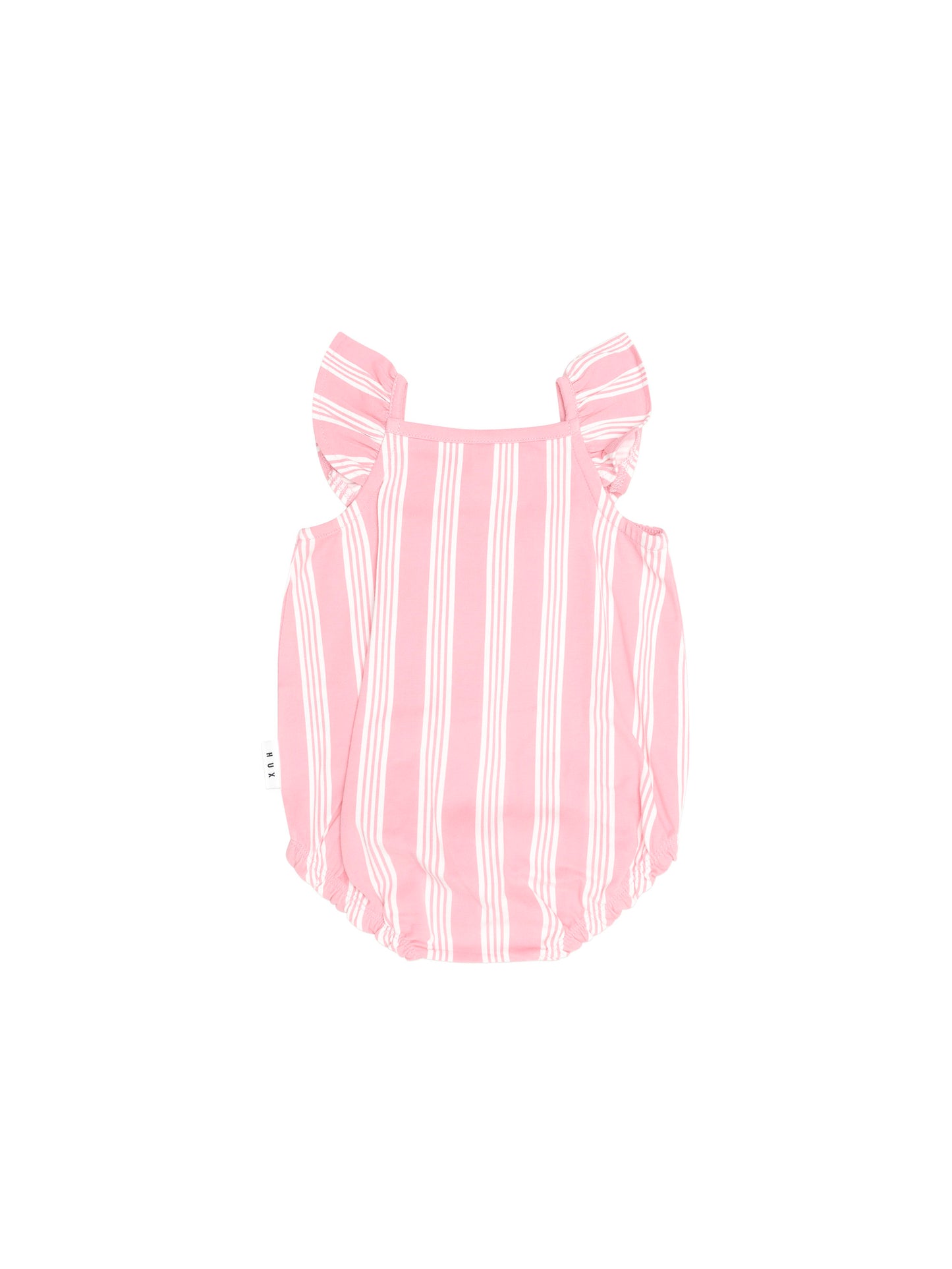 Huxbaby Floral Embroidery Stripe Playsuit Vintage Pink | Almond Milk