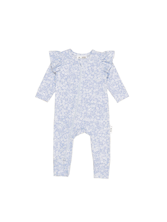 Huxbaby Magical Unicorn Surprise Frill Romper Dusty Blue