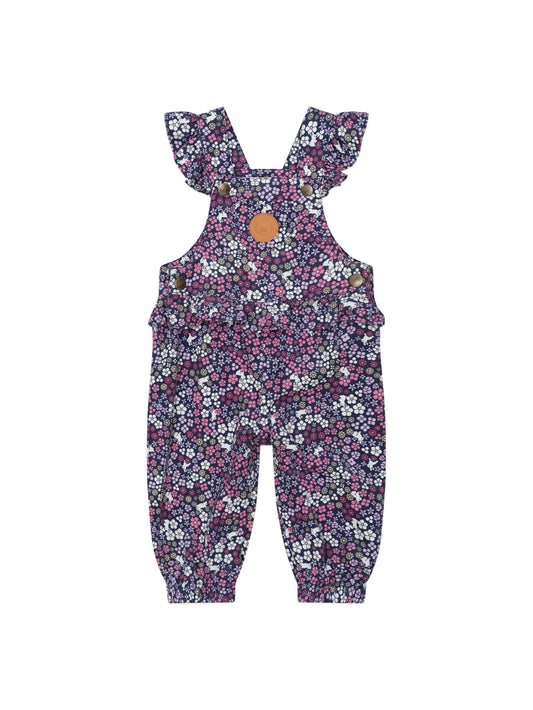 Huxbaby Midnight Flower Garden Frill Overall