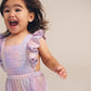Huxbaby Rainbow Check Frill Playsuit