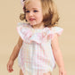 Huxbaby Rainbow Check Frill Onesie Rainbow Check