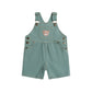 Huxbaby Denim Short Overalls Green
