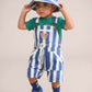 Huxbaby Tropical Stripe Shortall | Overall