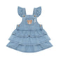 Huxbaby Huxbear Knit Denim Frill Pinafore