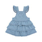 Huxbaby Huxbear Knit Denim Frill Pinafore