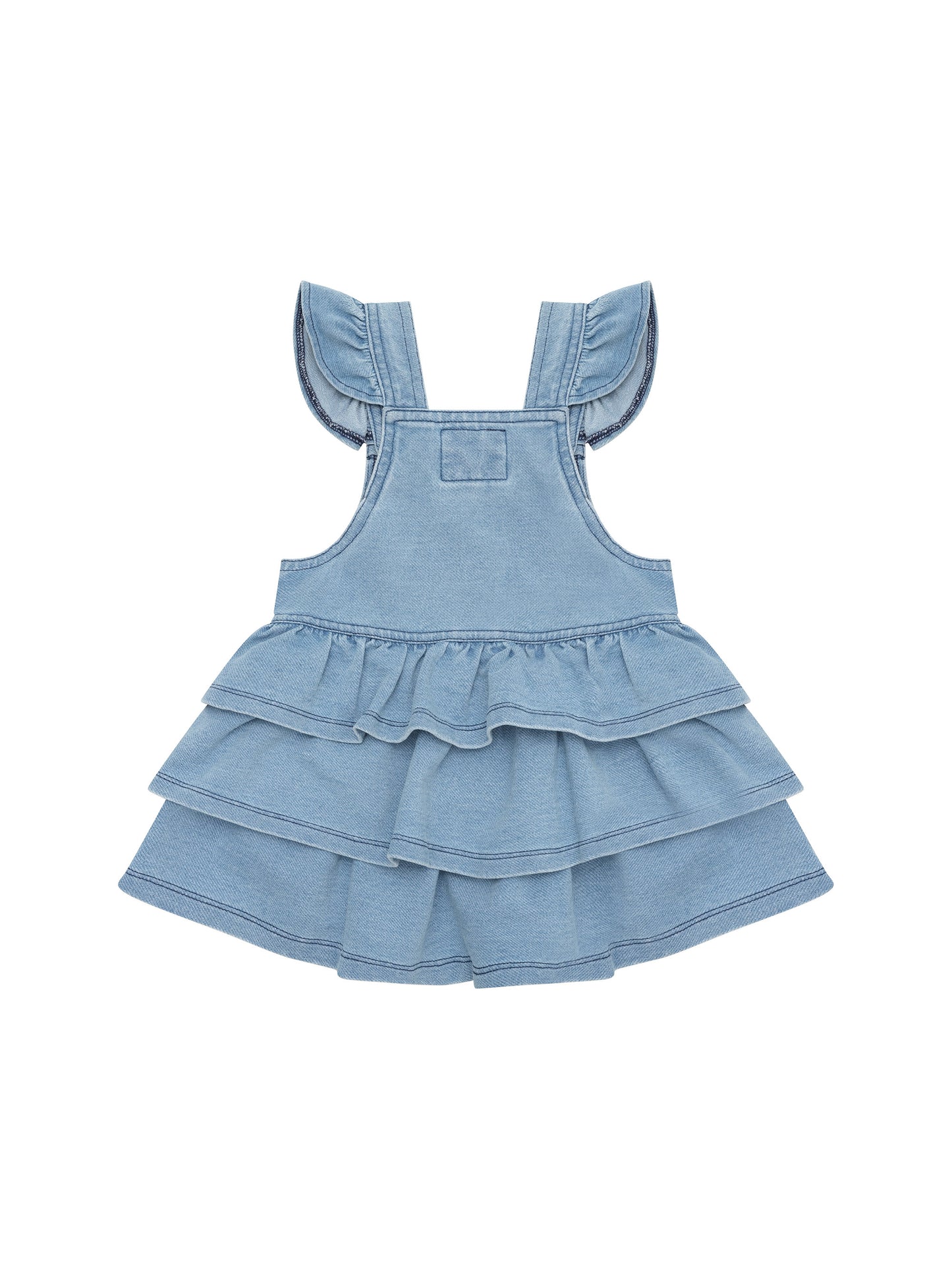 Huxbaby Huxbear Knit Denim Frill Pinafore