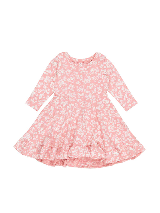 Huxbaby Peek a Boo Bunny Long Sleeve Swing Dress