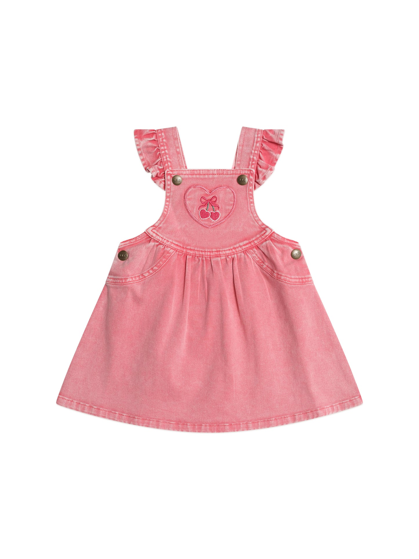 Huxbaby Cherry Heart Vintage Pinafore Dress