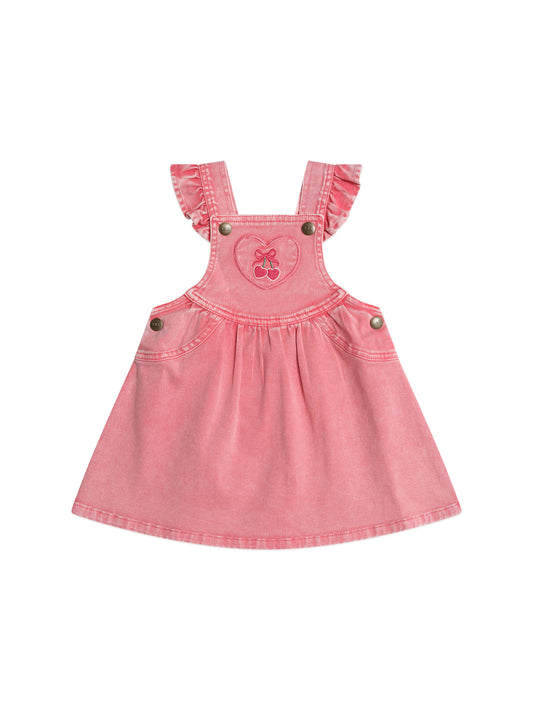 Huxbaby Cherry Heart Vintage Pinafore Dress