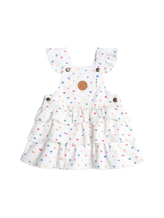 Huxbaby I Heart Cake Pinafore Dress