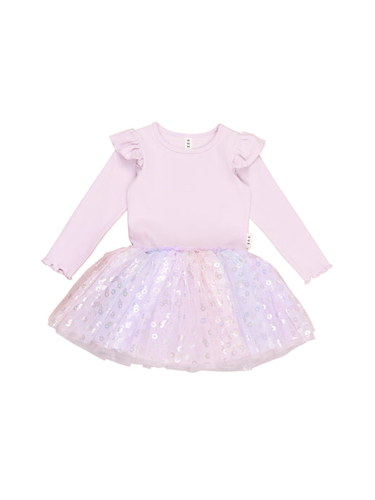 Huxbaby Rainbow Rib Ballet Dress Bright Orchid