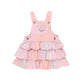 Huxbaby Rainbow Check Frill Overall Dress