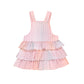 Huxbaby Rainbow Check Frill Overall Dress