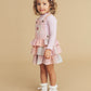 Huxbaby Rainbow Check Frill Overall Dress