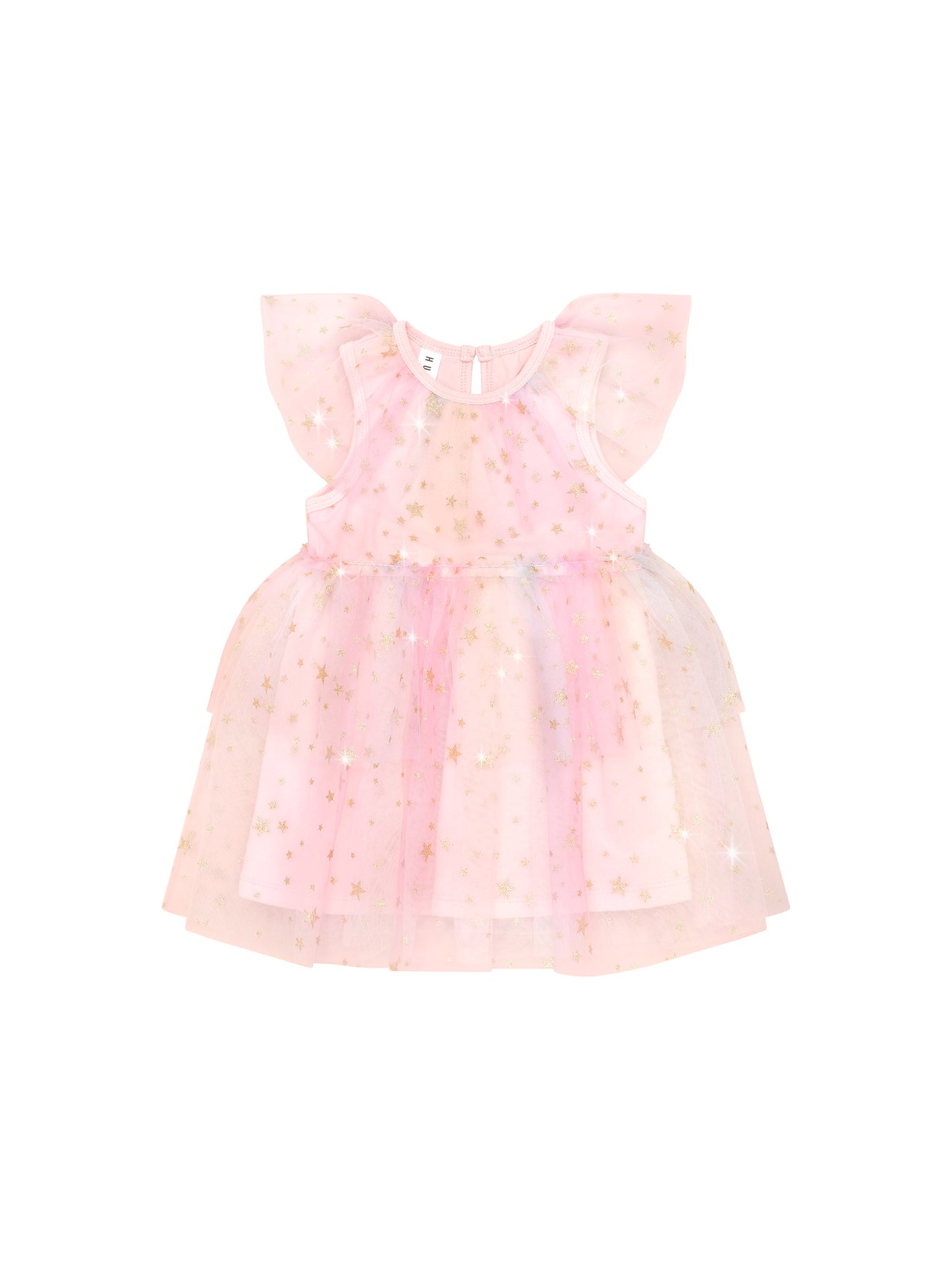 Huxbaby Starry Rainbow Frill Tulle Dress